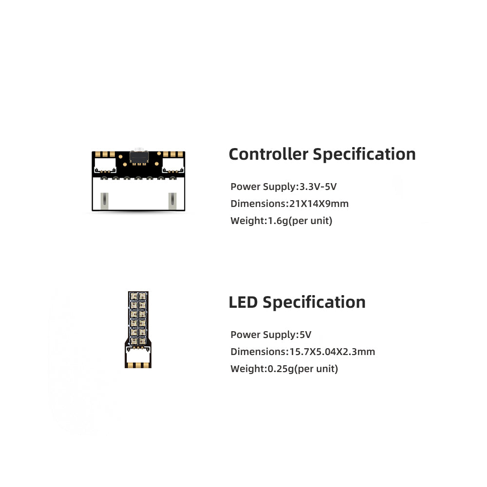 Set di 4 Mini Strisce LED HGLR - Drone Kit Plug And Play recensione e prezzo
